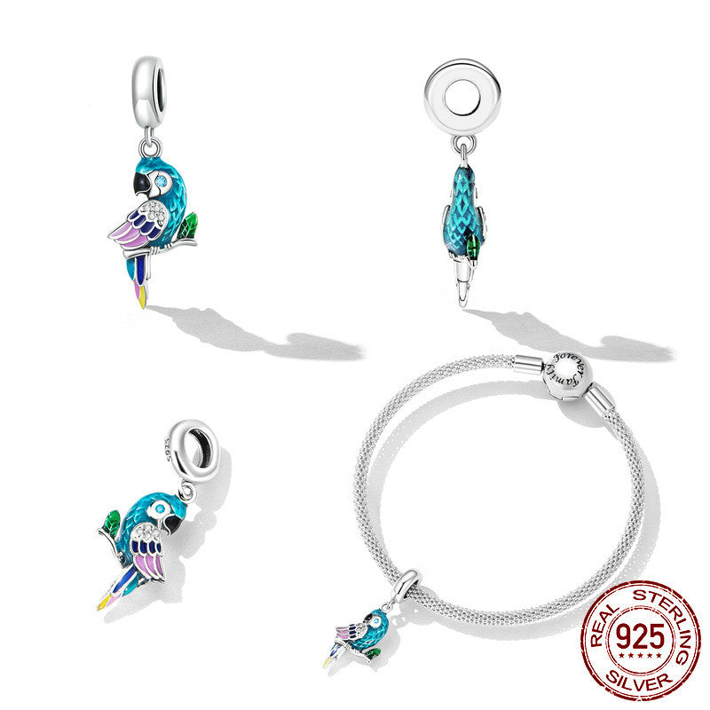 Papagei Armband Anhänger Accessoire Zarte Feder