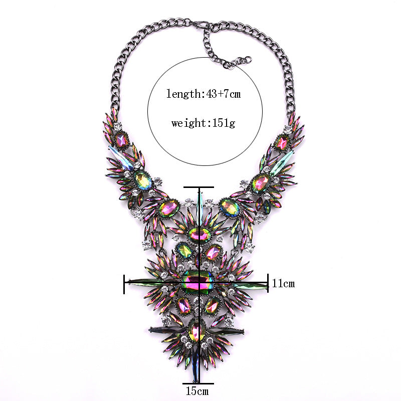 Exaggerated Necklace Short Alloy Diamond Necklace