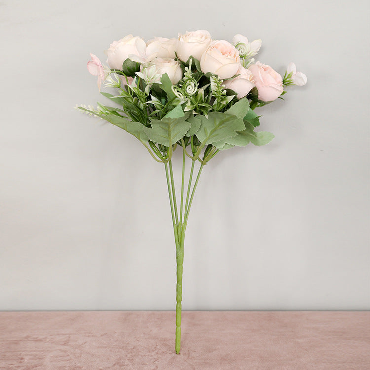 Hochzeitsführer-Layout-Simulation 5 Zinken 10 Rosen