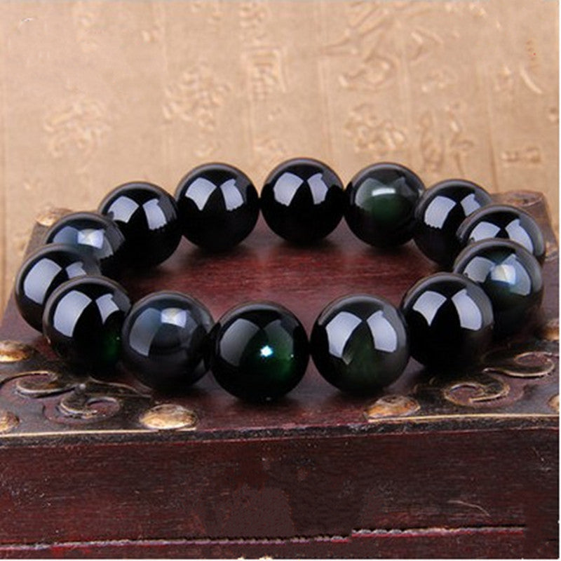 Natur-Regenbogen-Obsidian-Armband