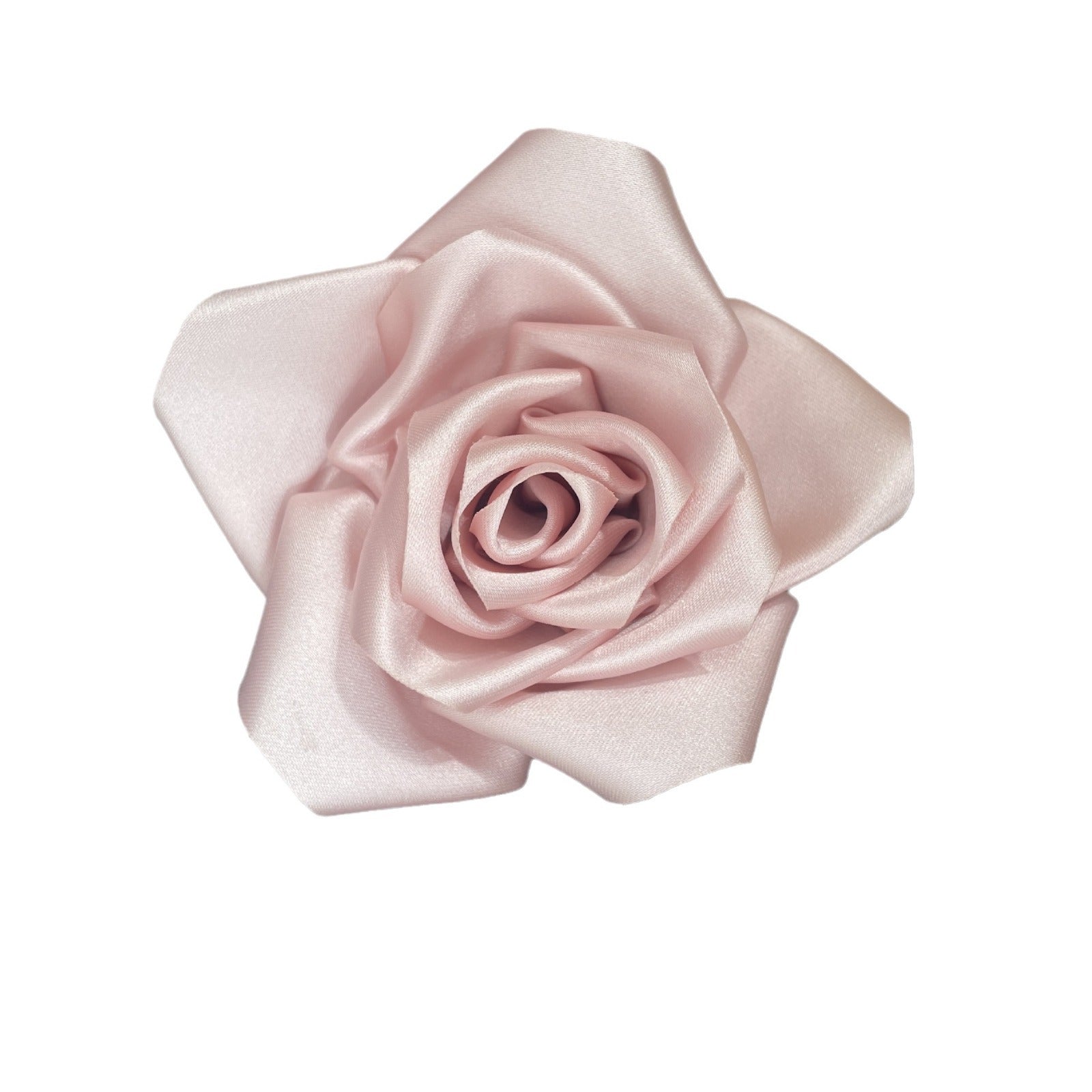 Clip lateral de rosa de seda tridimensional