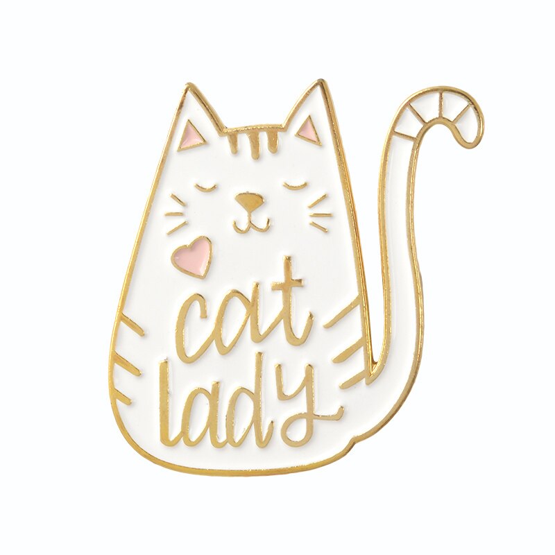Cartoon Tier Hund Katze Brosche