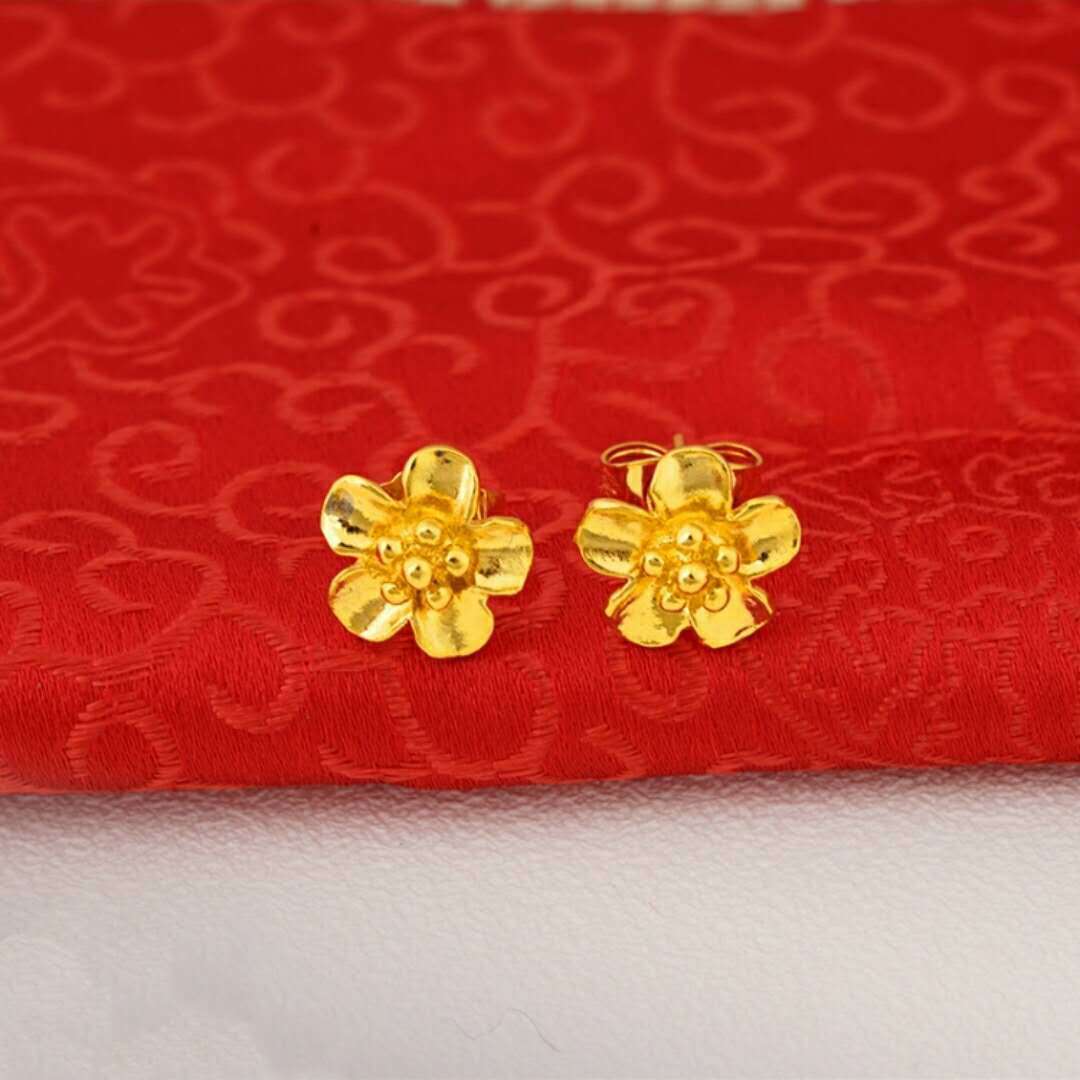 24K vergoldete Ohrringe Euro Gold Schmuck Neue beliebte Ohrringe