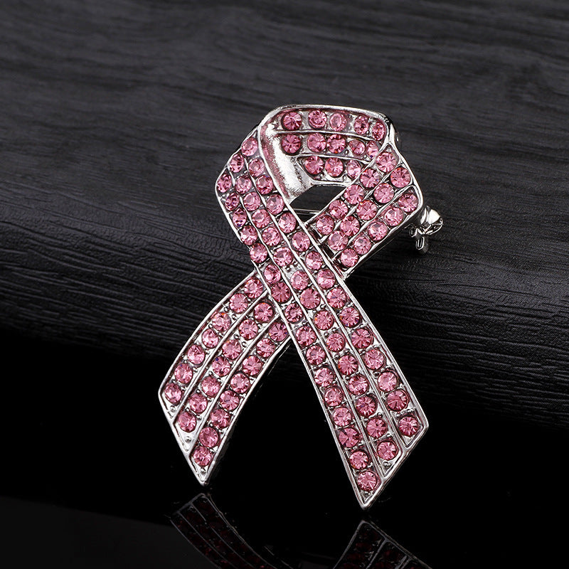 Broche de lazo rosa