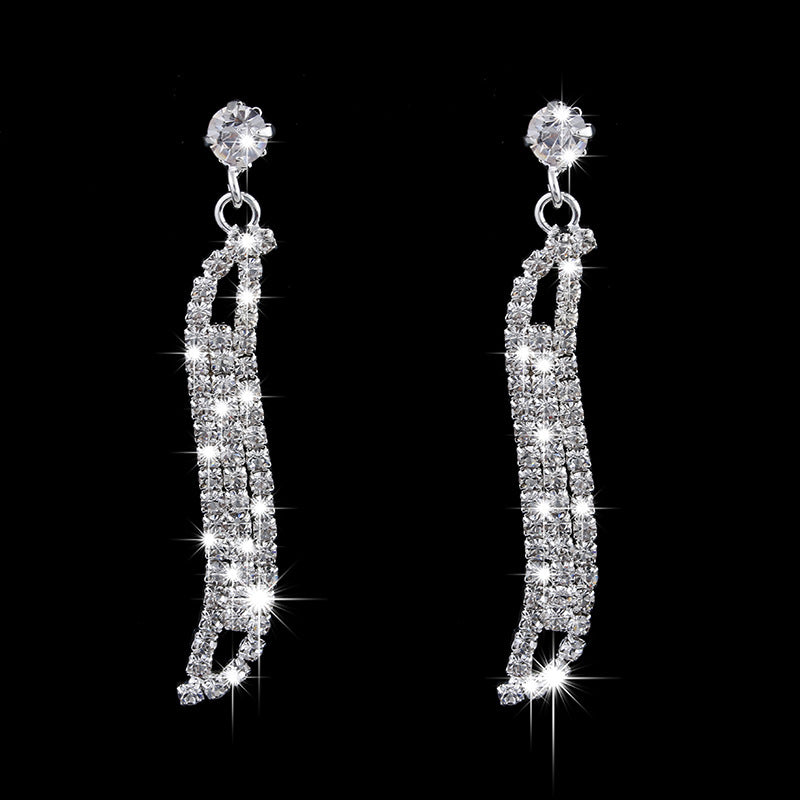Brautschmuck Halskette zweiteiliges Set mit Strasssteinen