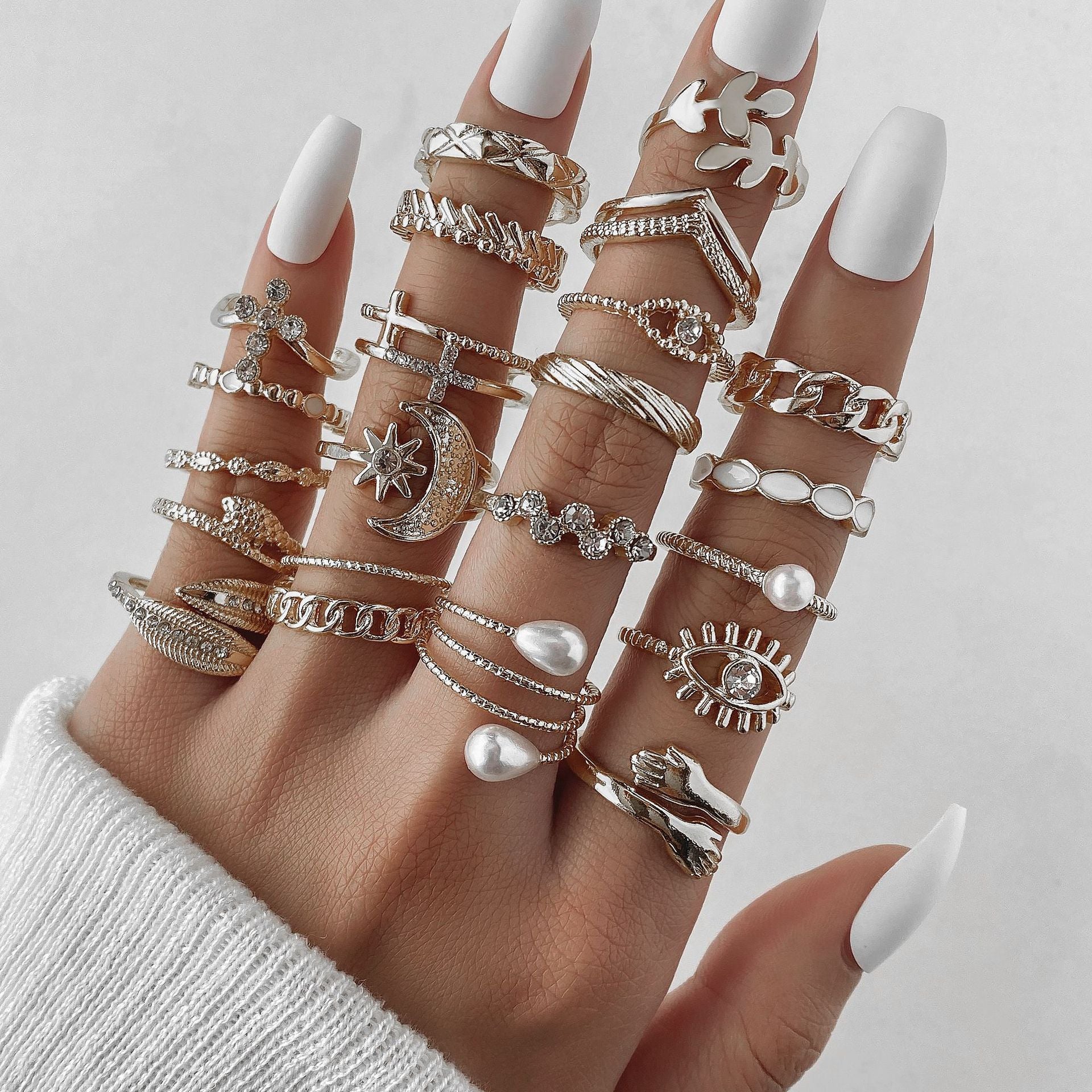 Ring Damen Nischen Senior Knöchelring 23-teiliges Set