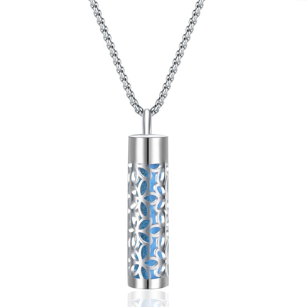 316L Stainless Steel Aromatic Perfume Oil Essential Oil Diffuser Pendant Necklace