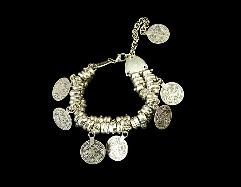 Coin short bracelet and anklet dual purpose