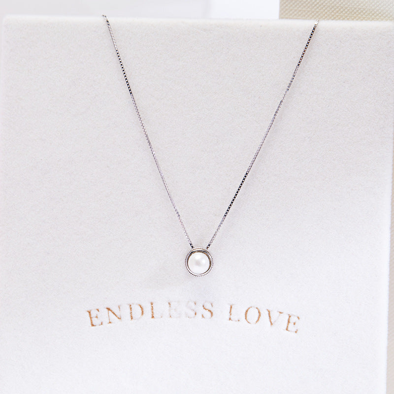 925 Silver Pearl Necklace