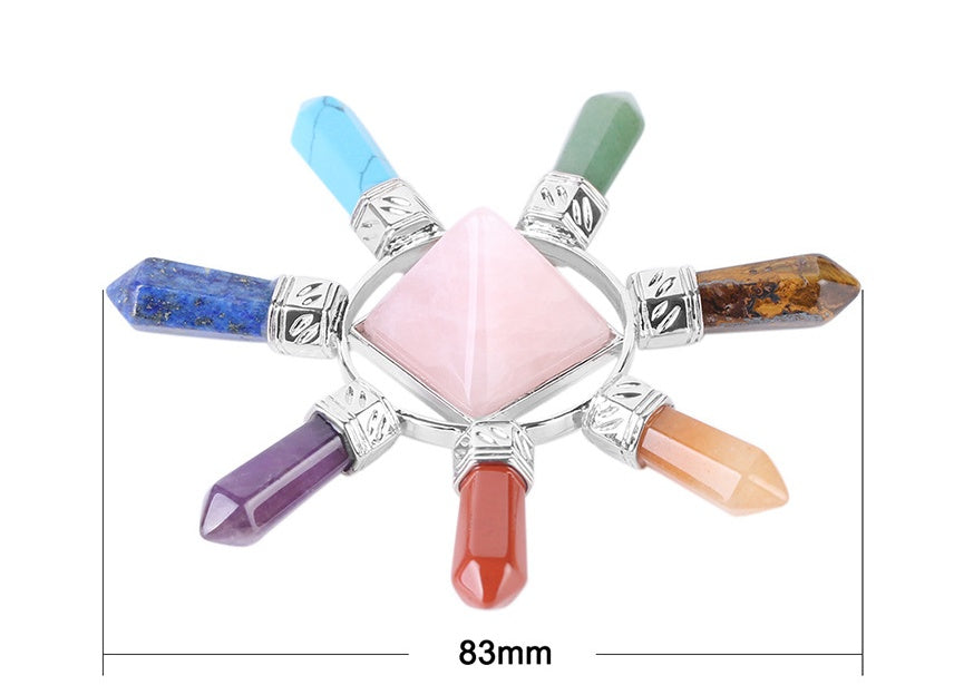 Naturkristall Halbedelstein Sieben-Chakra-Schmuck