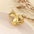 Heart Magnet Couple Girlfriends Color Matching Necklace Pendant
