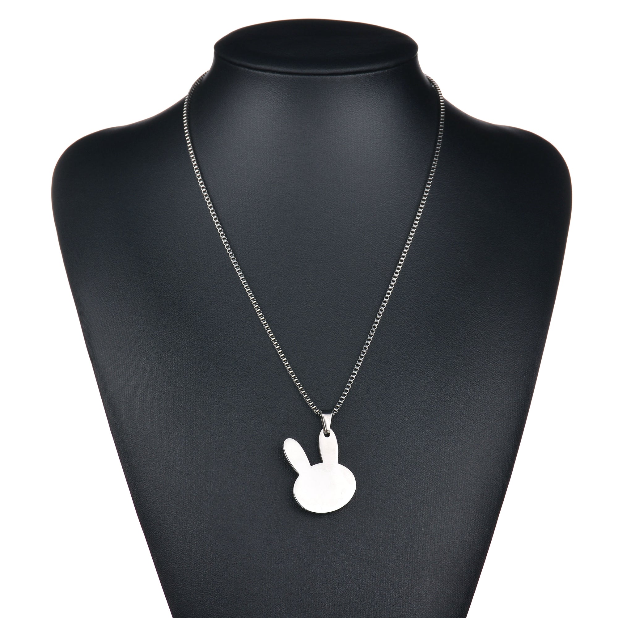 Cartoon rabbit stainless steel lettering military card