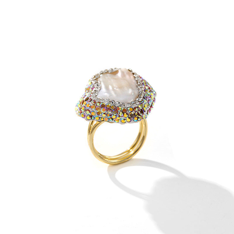 Halskette Ohrringe Ring dreiteiliges Set Nischendesign Persönlichkeit Halskette Ohrhänger Ohrringe