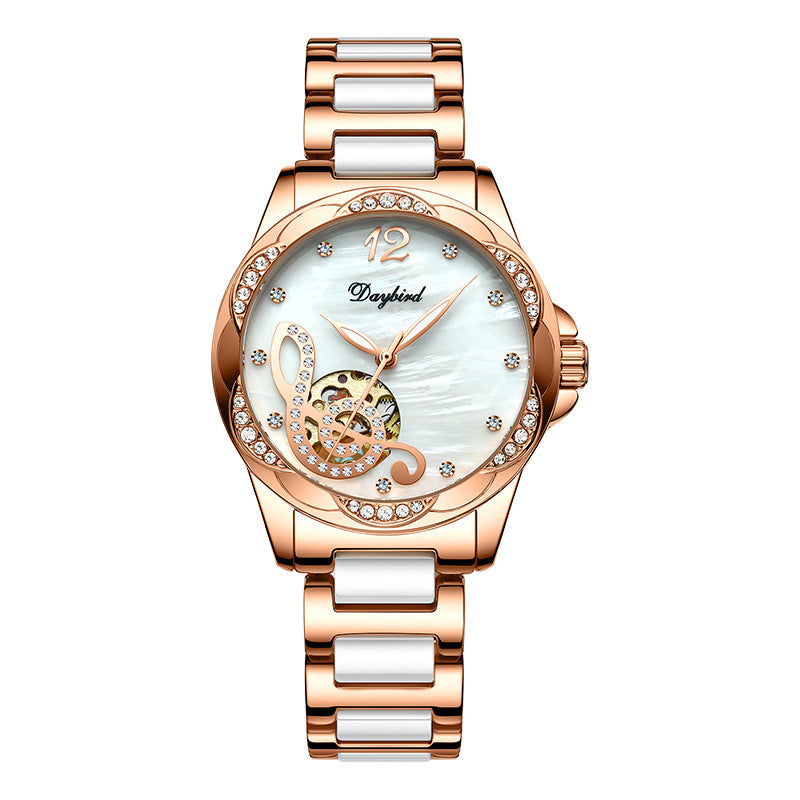 Reloj mecánico automático calado para mujer