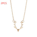 Collar de Alce con Cuernos Pequeños para Navidad