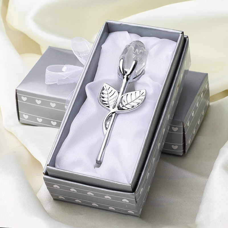 Kristallmetallrose Valentinstag kleines Geschenk Hochzeit