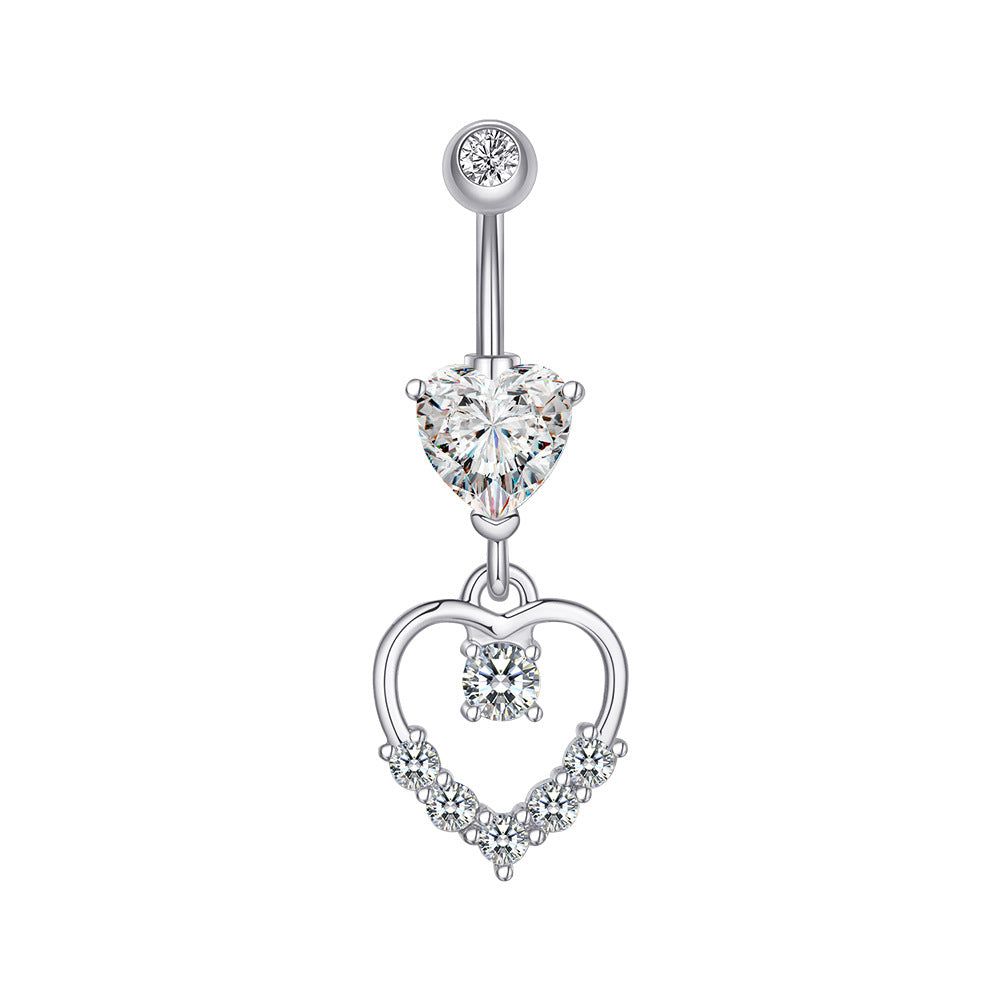 Anillo de ombligo de circonita Piercing de ombligo de joya