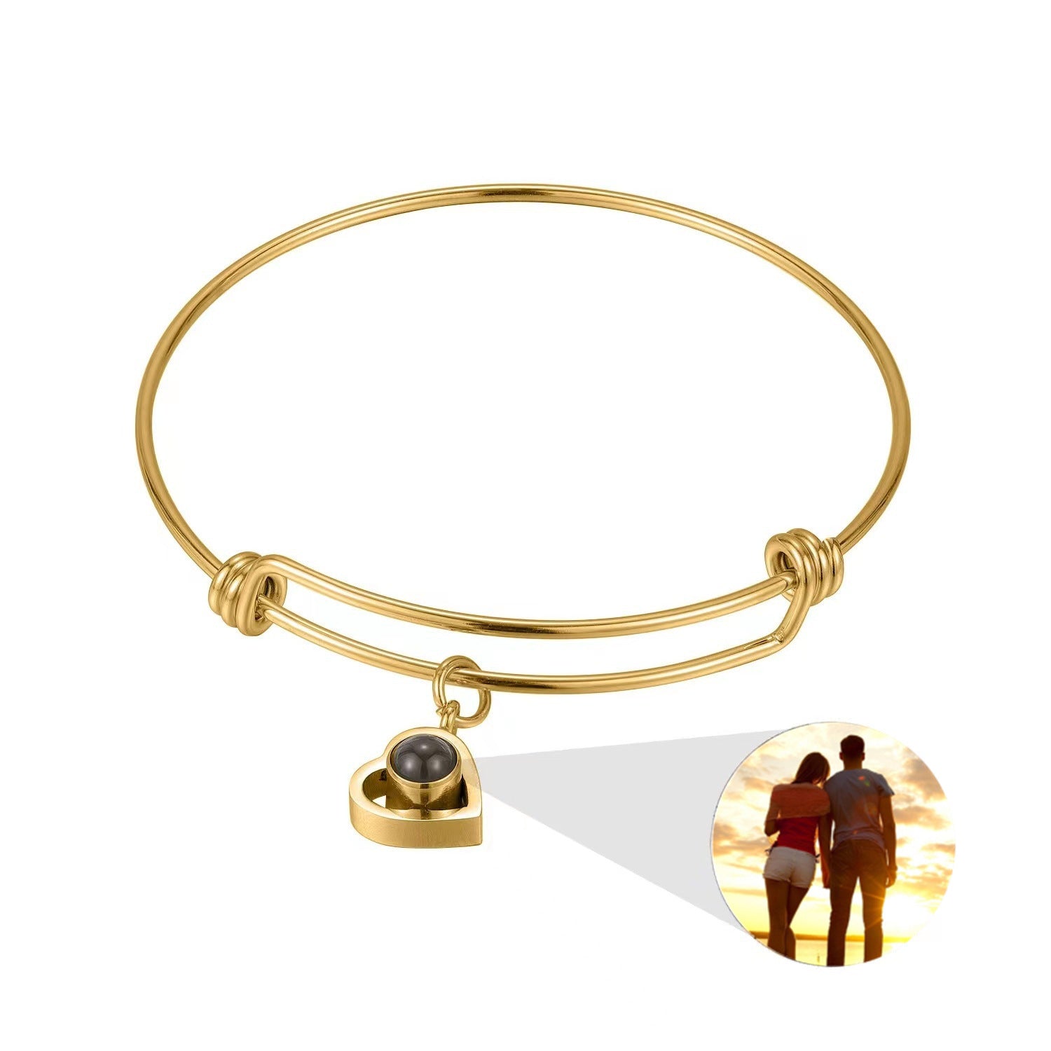 Love Heart Shaped Projection Bracelet
