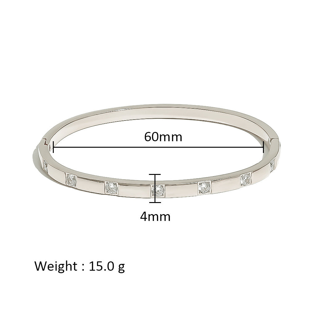 Design 18K Stainless Steel Zircon Bracelet