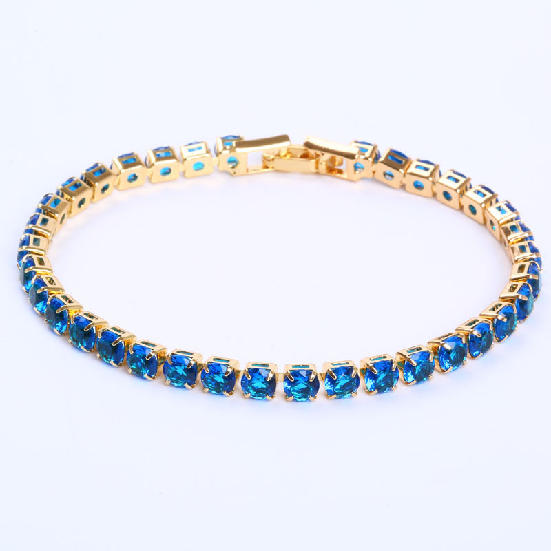 Zirkonia Tennisarmbänder Iced Out Kette Kristallarmband Damen Herren Goldarmband Schmuck
