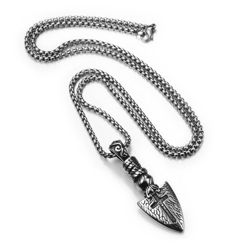 Hip Hop Accessoires Trend Persönlichkeit Kreuzklingen Halskette Männer Und Frauen Titanstahl Schmuck
