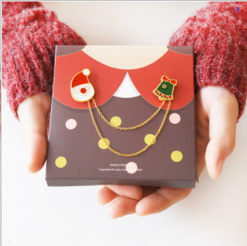 Krawattennadel Weihnachtsgeschenk Lebkuchenmann Brosche Anhänger