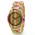 Reloj de madera dinámico color madera de bambú