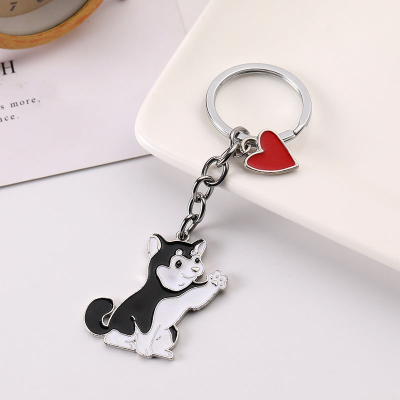 Colgante de Llavero de Perro Saludador de Moda Americana y Linda para Mascotas