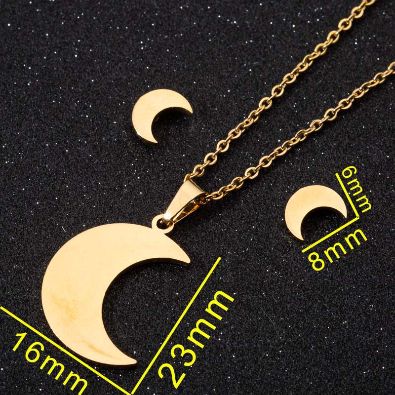 Halskette und Ohrringe dreiteiliger Schmuck