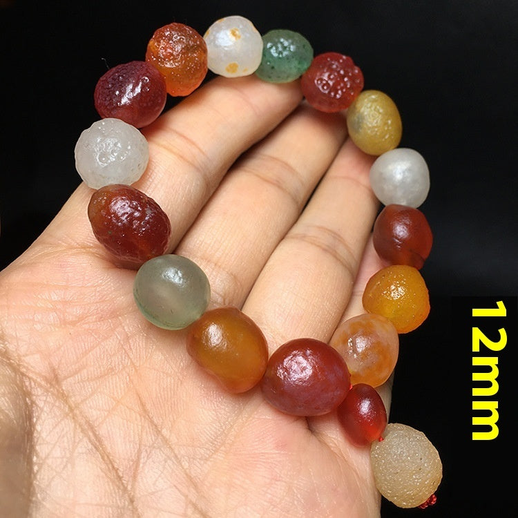 Colorful Agate Rough Stone Bracelet Colorful Raisin