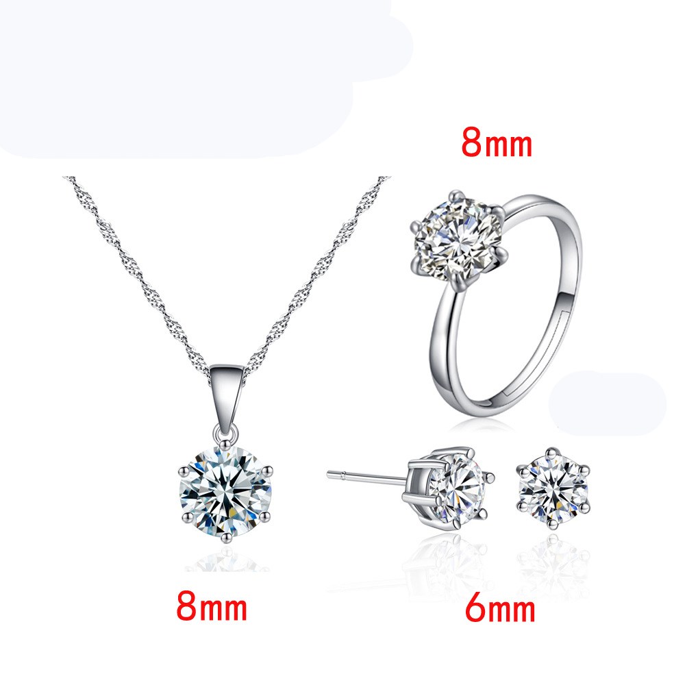 Ohrringe, Halsketten, Ringe, 3-teiliges Set