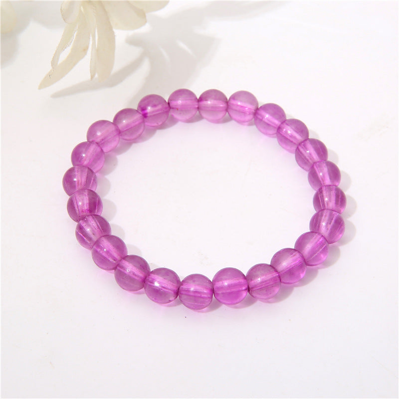 Solid Color Transparent Glass Bracelet