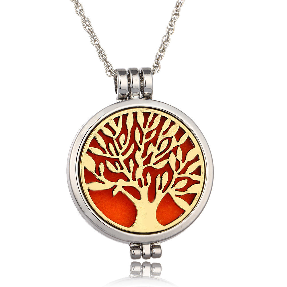 Collar de aromaterapia con fase del Árbol de la Vida luminoso, caja para el canto de fragancias luminosas, collar divergente, venta directa del fabricante