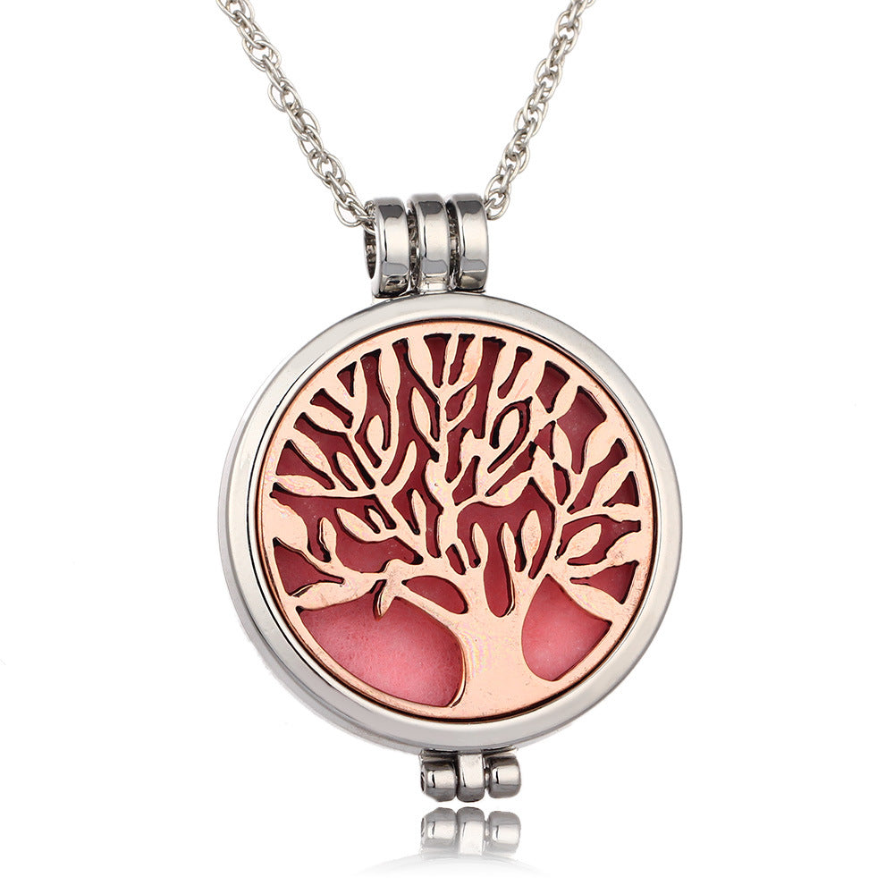 Collar de aromaterapia con fase del Árbol de la Vida luminoso, caja para el canto de fragancias luminosas, collar divergente, venta directa del fabricante