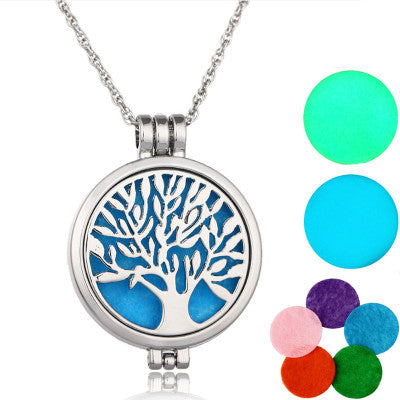 Collar de aromaterapia con fase del Árbol de la Vida luminoso, caja para el canto de fragancias luminosas, collar divergente, venta directa del fabricante