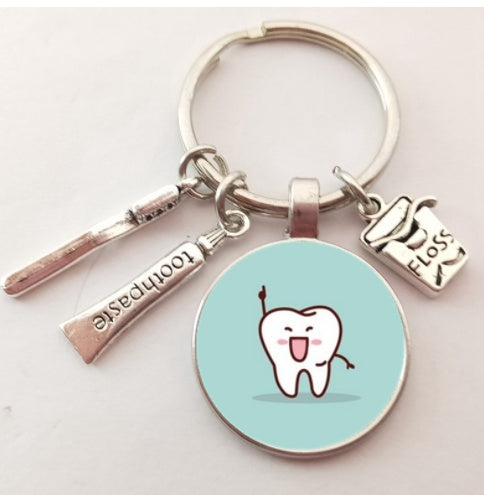 Creativo Lindo Llavero Diente Vaso Colgante Personalizado