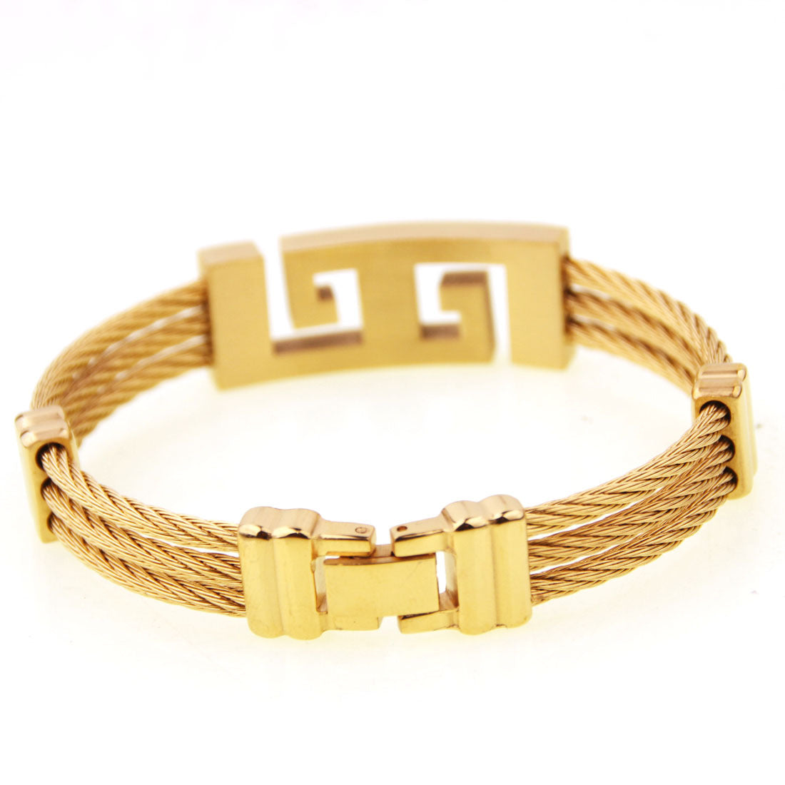 Armband aus geflochtenem Hanfseil mit drei Ringen