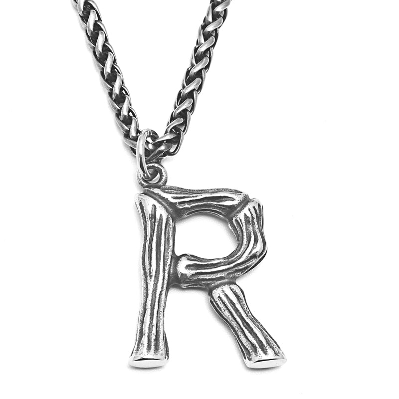 26 English Alphabet Necklace Men's Trendy Men