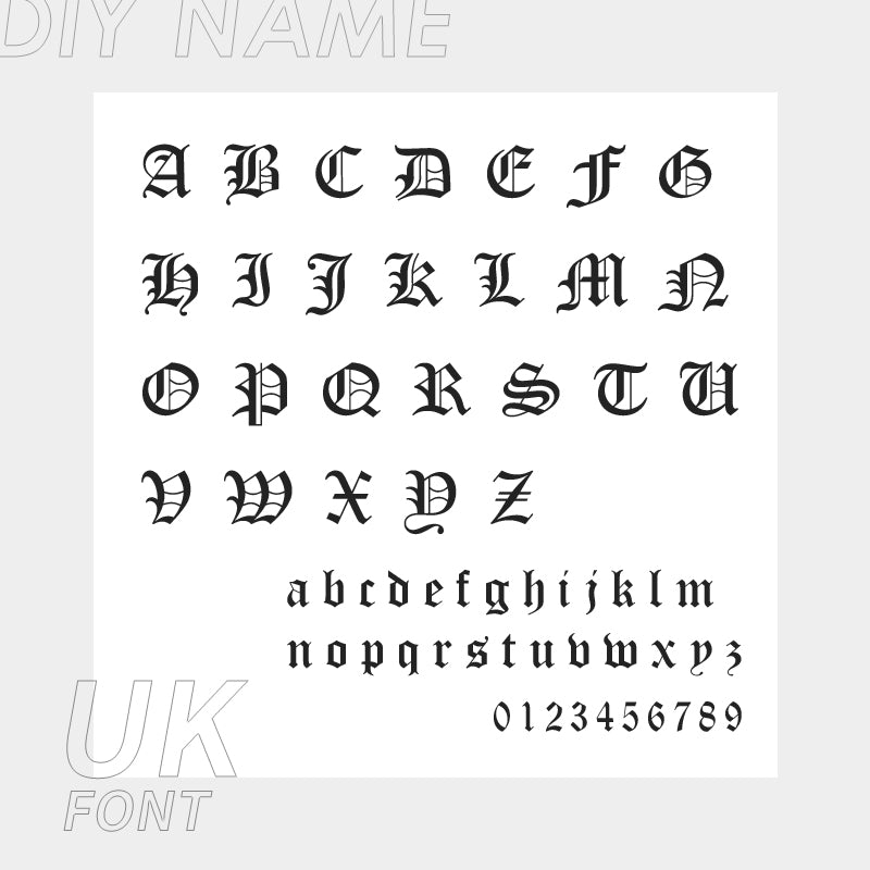 Tobillera personalizada de acero inoxidable 316L con letras del alfabeto inglés