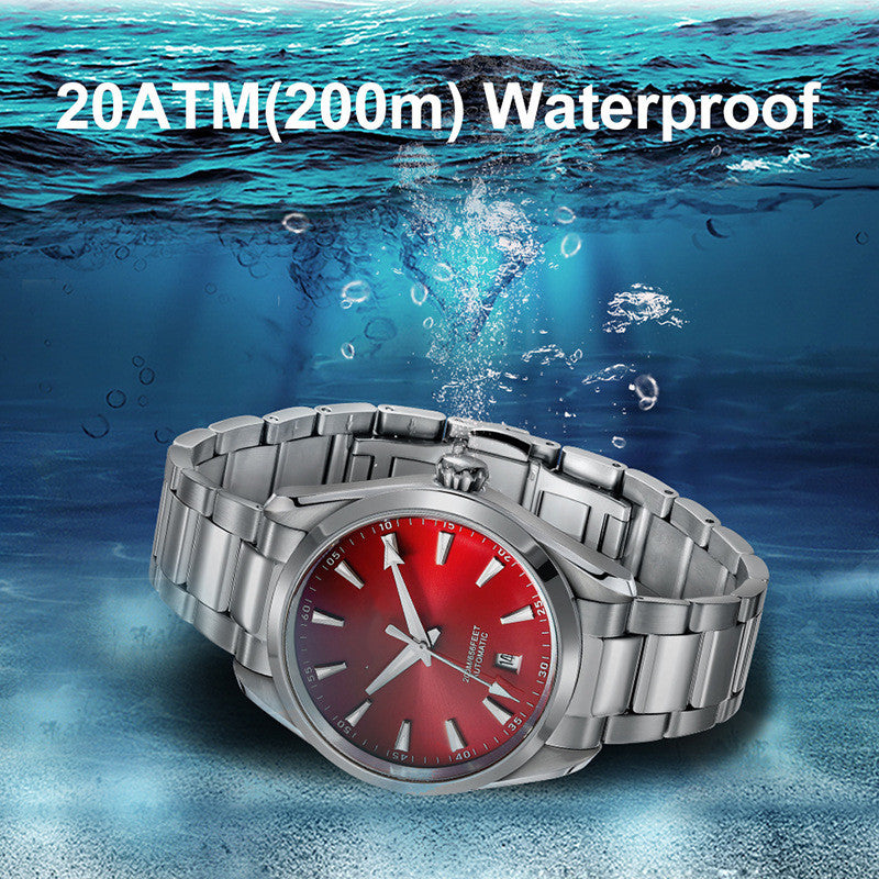 Reloj mecánico automático de acero inoxidable para hombre