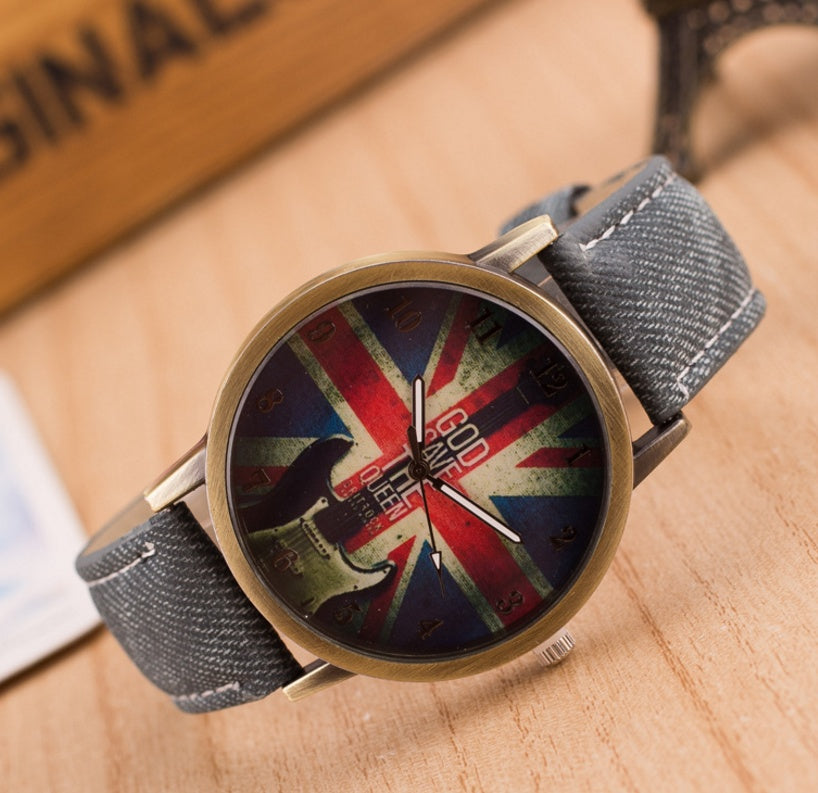 Reloj de pulsera con bandera del Reino Unido
