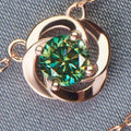Collar de plata 925 con moissanita de 0,5 quilates