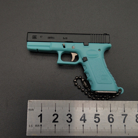 G17 Llavero de aleación con forma de pistola, modelo de juguete, regalo, colgante