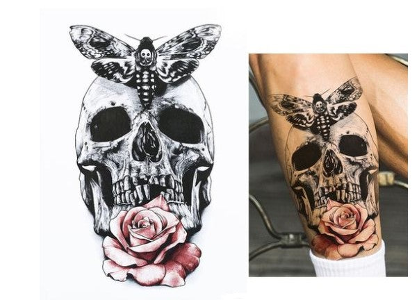 Tatuaje de taro, tatuaje de brazo azul, pegatina de tatuaje