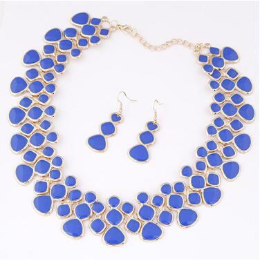 MANILAI Fashion Damen Kragen Choker Halsketten Neu Emaille Tropfen Glasur Chunky Legierung Bib Statement Halsketten Maxi Schmuck CE3026