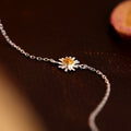 Pulsera de tobillo de plata S925 estilo Mori para mujer, cadena fina estilo pastoral