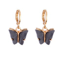 Pendientes de esmalte con forma de corazón, color rosa, joyas negras, regalo de boda