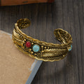 Vintage Navajo Style Oval Turquoise Bracelet