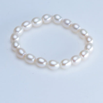 Pulsera de perlas en forma de arroz