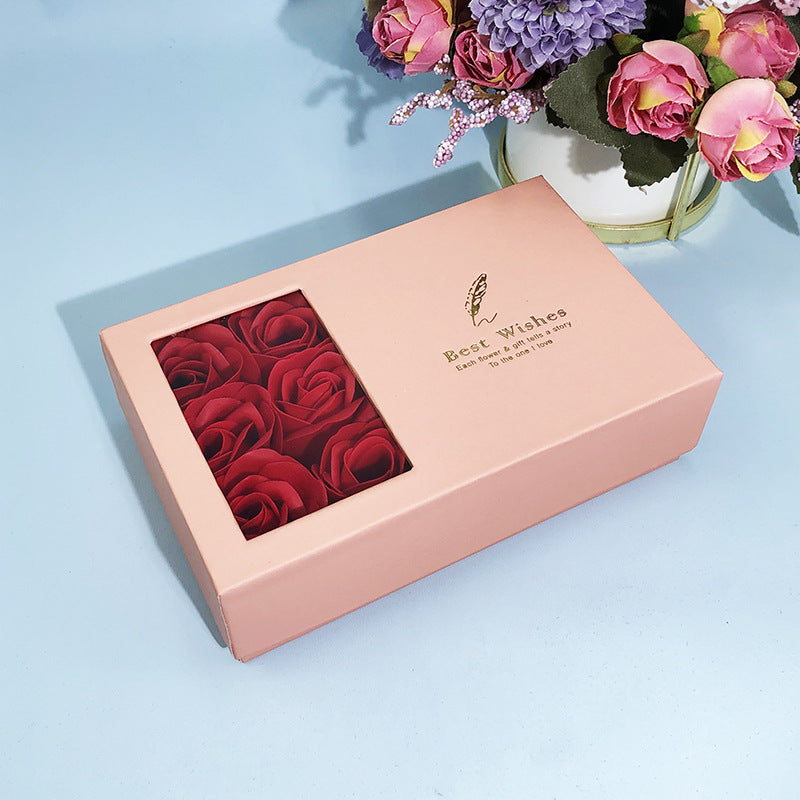 Exquisites Pärchen-Ring-Halskette-Ohrstecker-Schmuckset Geschenkbox